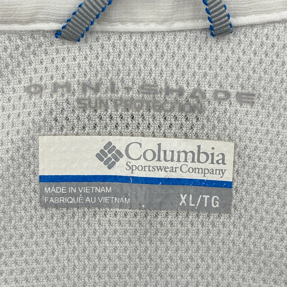 Columbia Shirt Womens XL White Sleeveless Button Down Omni-Shade Hiking Vented - Picture 5 of 8